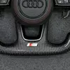 Flat D-Shape Red Top Marker Sport Steering Wheel Audi A4 A5 JIONX