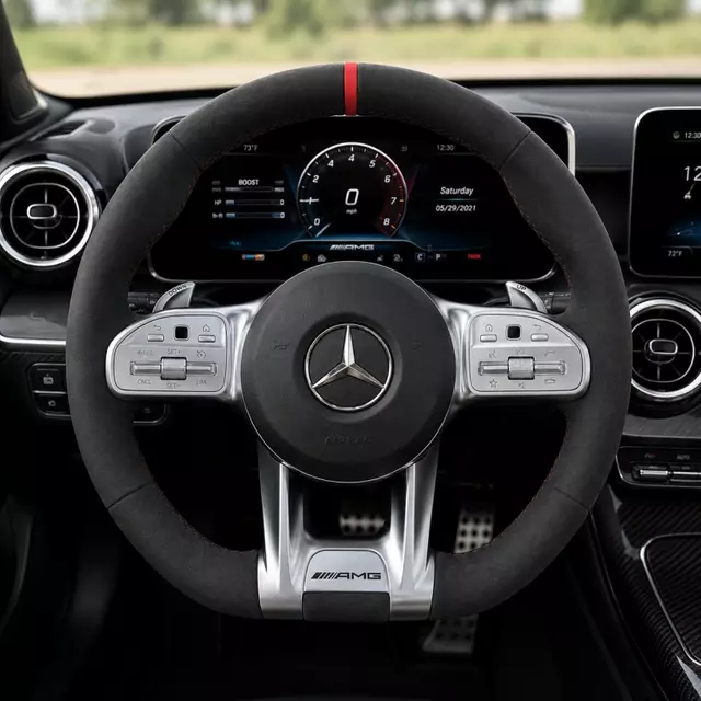 Upgrade Black Alcantara Steering Wheel for Mercedes Benz AMG W118 W205 W213 C63 E63 S63 G63