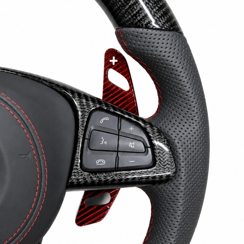 Nappa Leather And Carbon Fiber Steering Wheel for Mercedes AMG A C E GLA GLC GLE GLS CLA And CLS Series Models