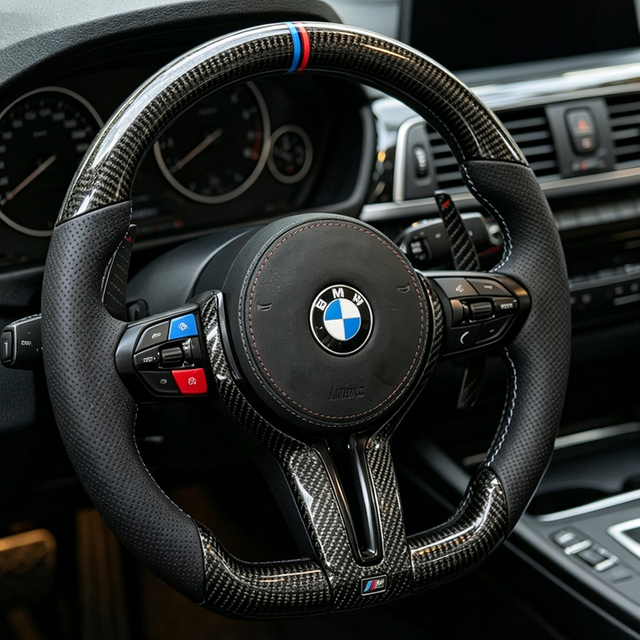 Leather M Sport Steering Wheel for BMW F10 F20 F22 F30 F31 F32 M2 F87 M3 F80 M4 F82 F85 F90 X5 F15 E70 E90 Car Accessories