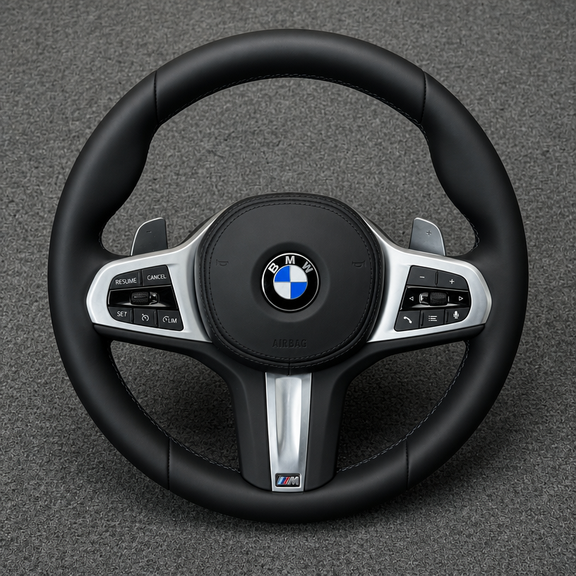Custom Nappa Leather Steering Wheel with M Buttons for BMW 7 Series G11 G12 2016–2022 -JIONX