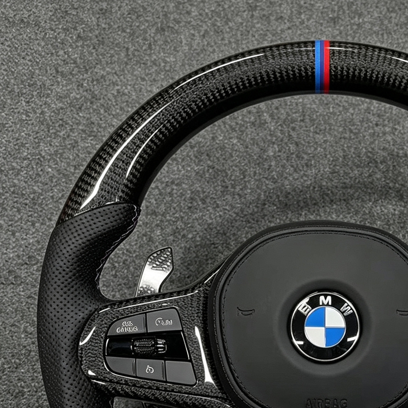 Customized Volante Leather Carbon Fiber LED Heated Steering Wheel for BMW G01 G02 G05 G06 G20 G22 G26 G27 G30 M3 G80 G82 F97