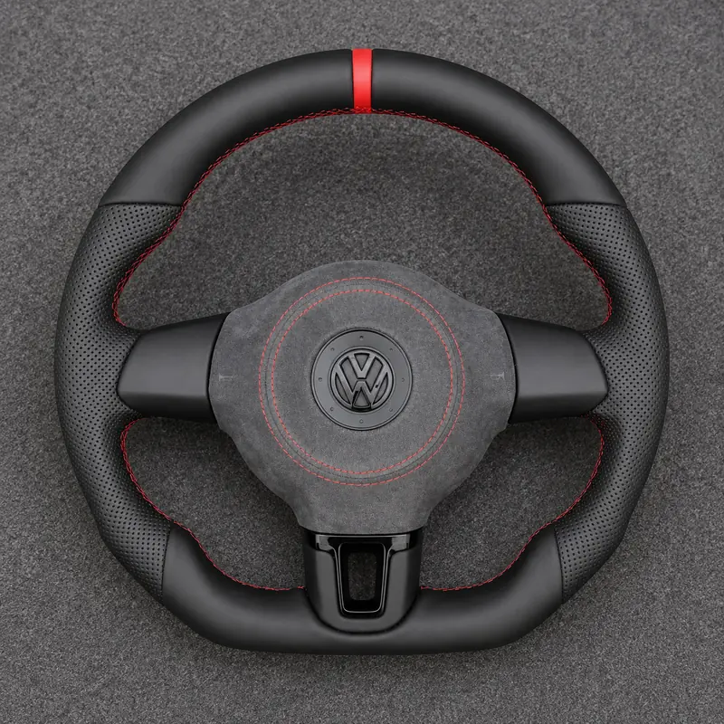 For VW Golf GTI R32 R Mk4 Mk5 Mk6 1997–2012 1J 1K 5K Nappa Alcantara Custom Steering Wheel -JIONX