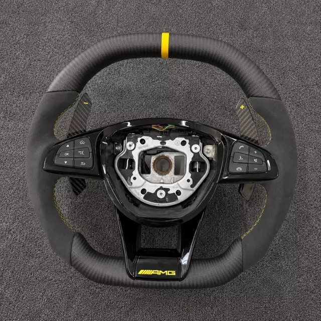 Carbon Fiber Steering Wheel for Mercedes-Benz A B C E G S CLS CLA GLA GLB GLK GLC GLE GLS SLS SLK SLC SL GL ML R And AMG GT Models