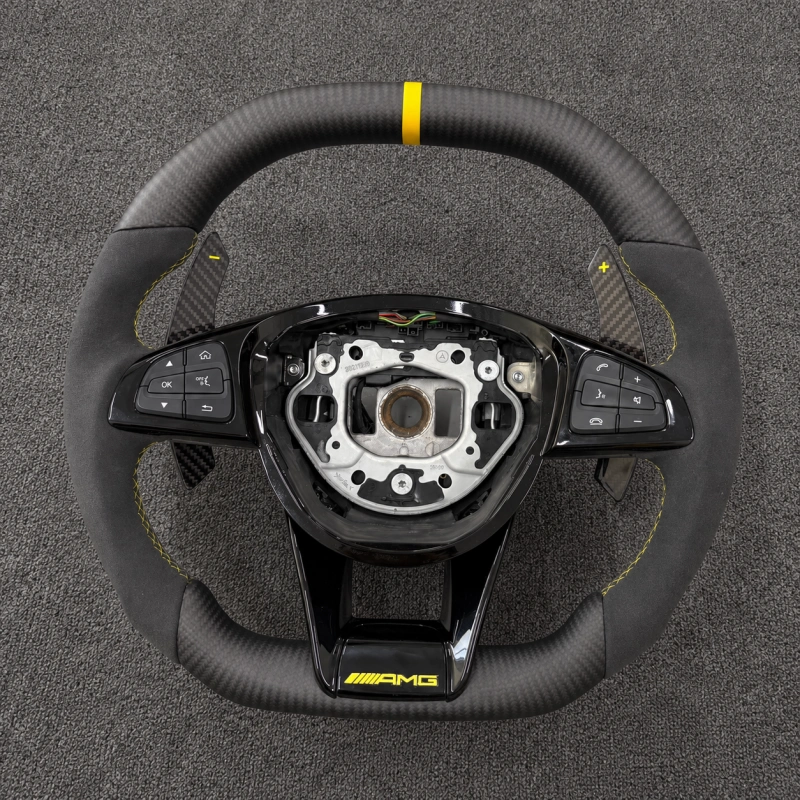 Carbon Fiber Steering Wheel for Mercedes-Benz A B C E G S CLS CLA GLA GLB GLK GLC GLE GLS SLS SLK SLC SL GL ML R And AMG GT Models