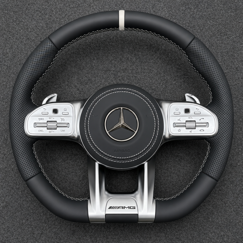 Mercedes A B C E GLC GLE S 2003-2026 W203-W206 W211-W214 X253-X254 W166-V167 Nappa Custom AMG Wheel -JIONX