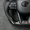 Car Interior Leather Sports Steering Wheel for Hilux Tundra LAND CRUISER LC200 Prado FJ Bright Black 2001-2024