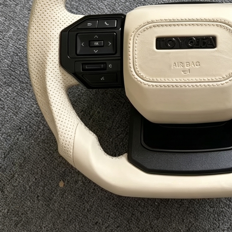 Leather Steering Wheel Suitable for Toyota Land Cruiser GR Prado LC250 Cruiser LC200 Hilux Fortuner
