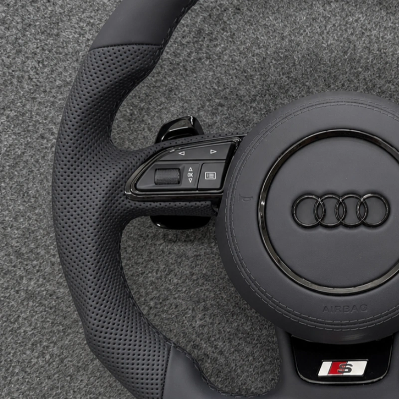 JIONX Soft Breathable Perforated Leather Grip With Precise Hand Stitching Audi Sport Steering Wheel