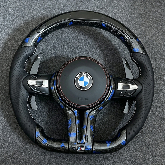 LED Forged Carbon Fiber Steering Wheel For BMW F30 F20 F25 F36 F31 F32 F01 F02 F06 F07 F10 F11 F12 F13 F15 F16 F22 F33 F34