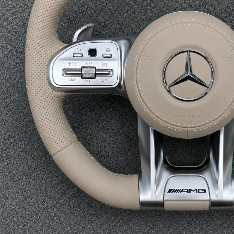 Multifunction AMG Steering Wheel with Paddle Shifters for Mercedes Benz CLA GLB GLC GLE GLS C63 E63 G63