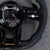 Custom Carbon Fiber Steering Wheel with Paddle Shifters for Mercedes Benz AMG A45 C63S G63 W205 W213 GLS GLE GLC