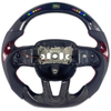 Forged Carbon Fiber alcantara Heated Grip Sports LED Steering Wheel 11-14 for Dodge Charger SRT Rt Challenger 2021 2022 2023