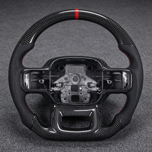 JIONX carbon fiber steering wheel for 2021–2023 Ford F-150 with flat-bottom design