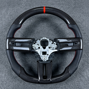 High Quality Real Carbon Steering Wheel for Ford Mustang GT 2005 2006 2007 2008 2009 Perforated Leather Sport Steering Wheel