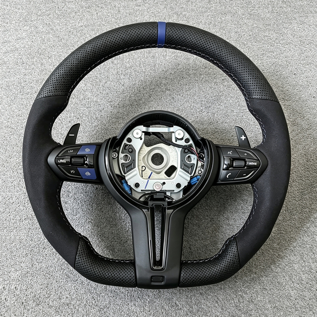 Carbon fiber steering wheel assembly for car steering, suitable for BMW F10 F11 F30 F31 F34 F32 F33 F36 F20 F21 F22 F23 M3 M6