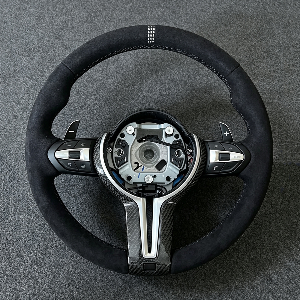 M Sport Full Leather Steering Wheel for BMW M3 F30 F15 F16 F20 F21 F25 F26 M5 F10 F11 F06 F07 F12 F13 F01 E90 E90 X5 E70 