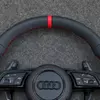Red Top Marker Stripe Closeup Audi Sport Steering Wheel A4 A5 S4 S5 Jionx