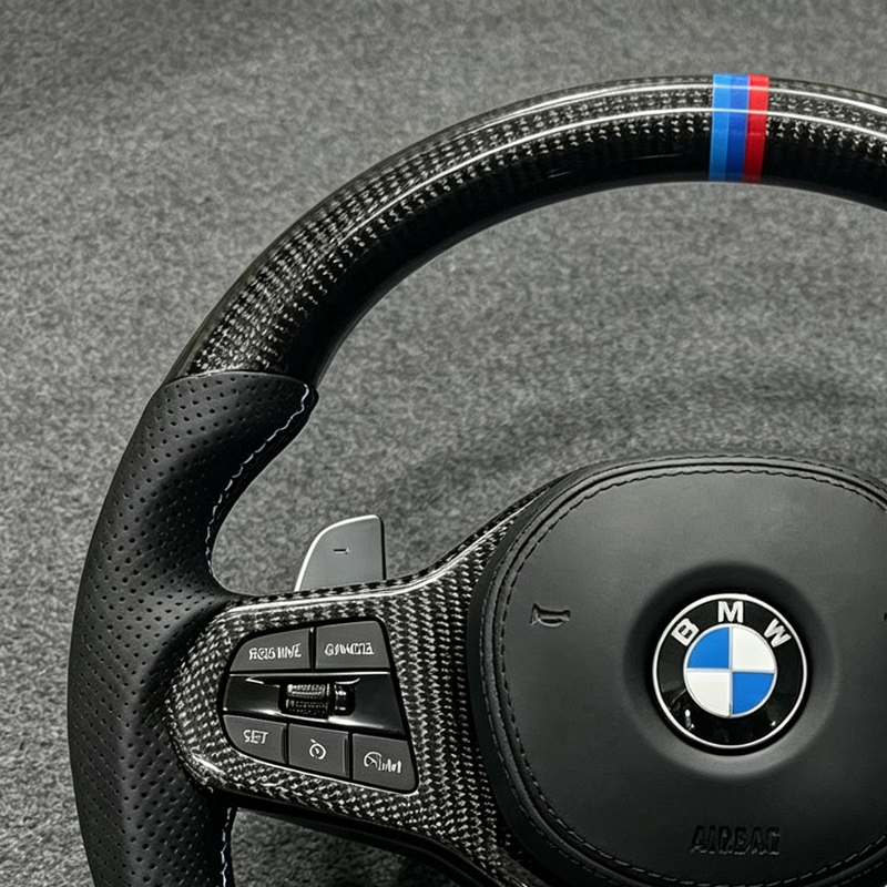 Luxury Custom Carbon Fiber LED Steering Wheel for BMW G20 G30 G37 G01 F90 G11 G12 G80 G38 G02 F97 F98 Upgraded Sports Version