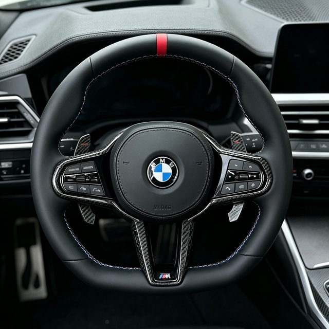 Heated Carbon Fiber Steering Wheel For BMW G30 G20 G01 G02 G05 G06 G07 M4 M5 F90 M8 X3M X4M X5M X6M F40 F44 F97 F98 F95 F96 Red
