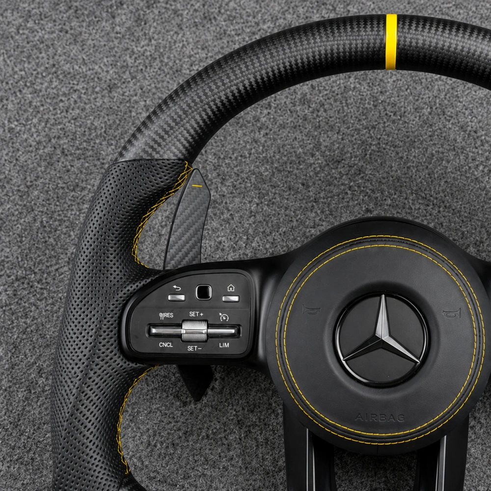 Carbon Fiber AMG Steering Wheel for Mercedes Benz C63 E63 E63S S63 G63 CLA GLC GLE GLB GLS W204 W205 W212 W213 W222