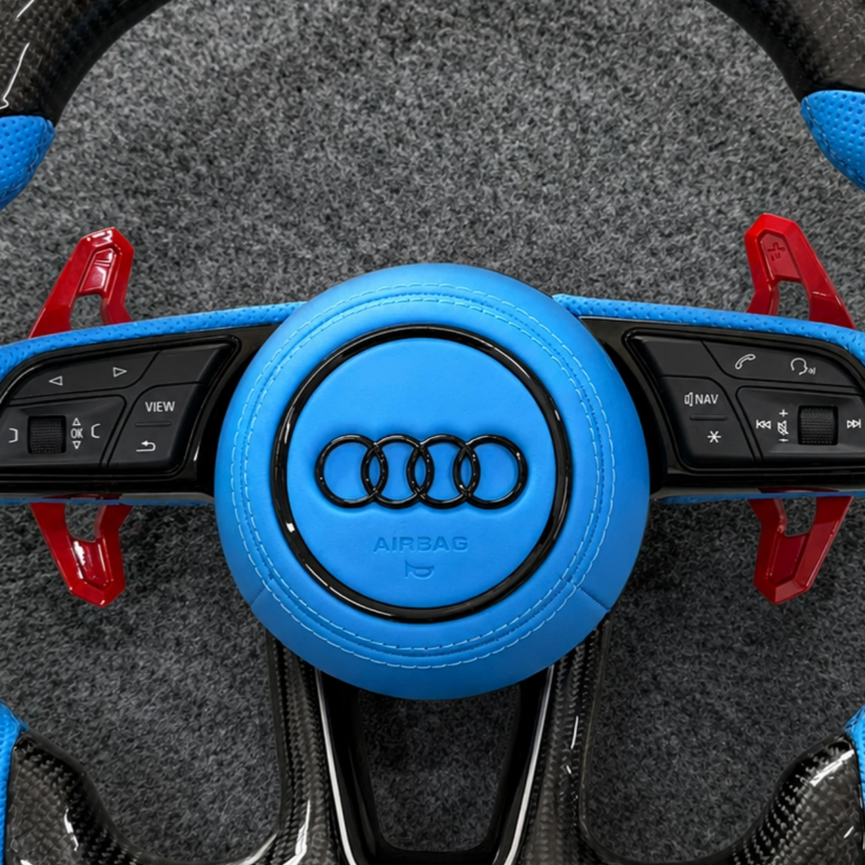 Lightweight carbon fiber paddle shifters for JIONX Audi A7 S7 RS7 C7 carbon steering wheel