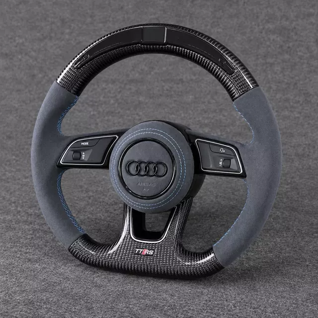 BMW E90 E92 carbon fiber steering wheel with leather grip