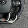Factory Direct Low Price 3D Carbon Fiber Leather Steering Wheel Upgrade Toyota Hilux Fortuner Land Cruise GR Toyota Previa