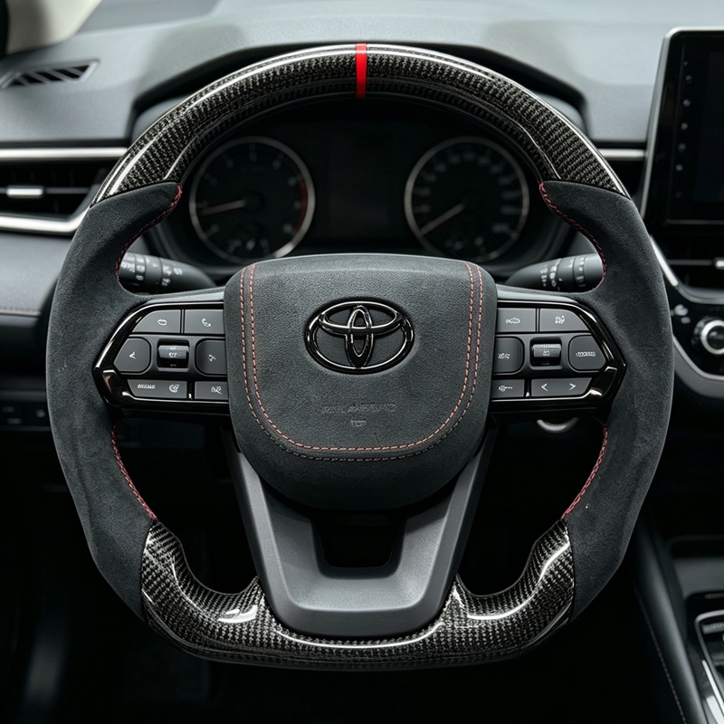 Factory Price LC300 Leather Steering Wheel for Toyota2008-2021 Land Cruiser 2010-2021 Prado GR Style OEM Steering Wheel
