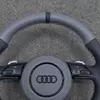Precision silver contrast stitch nappa leather Audi steering wheel JIONX