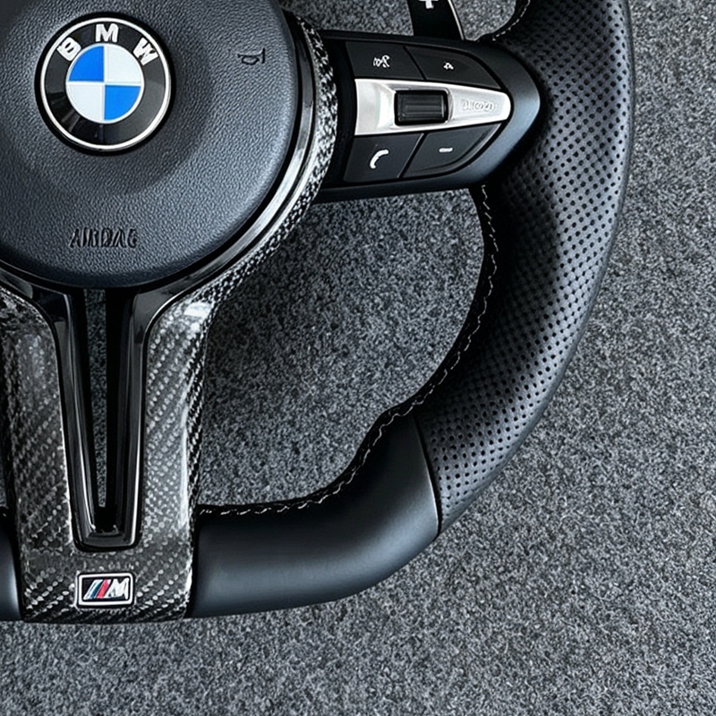 M Performance Alcantara Carbon Fiber Steering Wheel For BMW M2 M3 M4 M5 M5 M6 F10 F87 F80 F82 F83 F30 F32 X3M