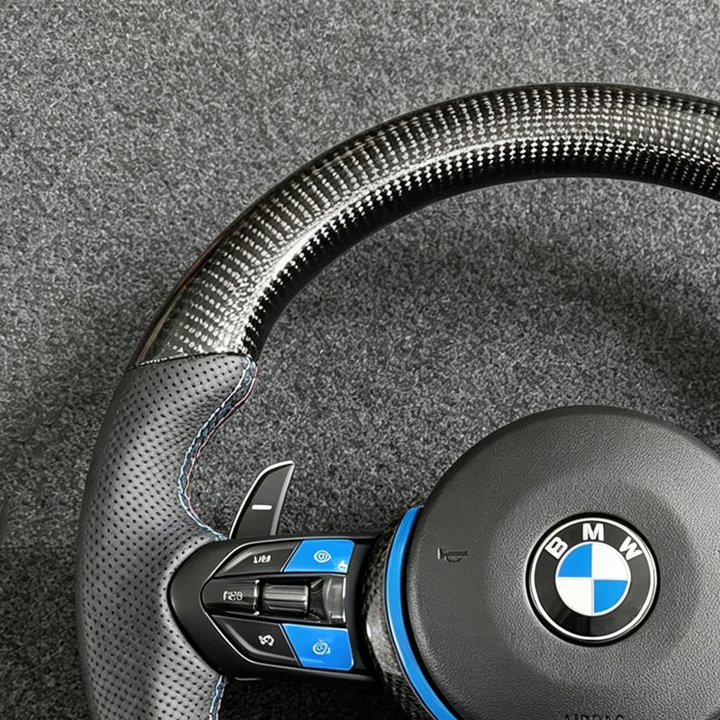 Forged Carbon LED Car Steering Wheel BMW F01 F06 F10 F11 F12 F30 F32 F33 F34 F36 F20 F22 F80 F82 E90 E91 E92 E60 M3 M4 M5 M6