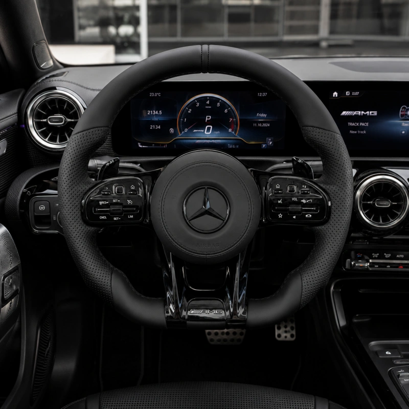 Custom AMG Steering Wheel for Mercedes Benz A B C E S G V Class W204 W205 W212 W213 W222 GLC GLE GLA GLS