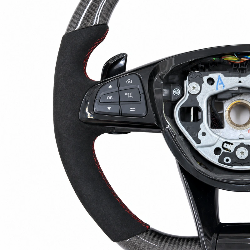 Custom Alcantara And Carbon Fiber Sports Steering Wheel for Mercedes AMG W205 W204 W212 W211 W213 E300 W218 And W222
