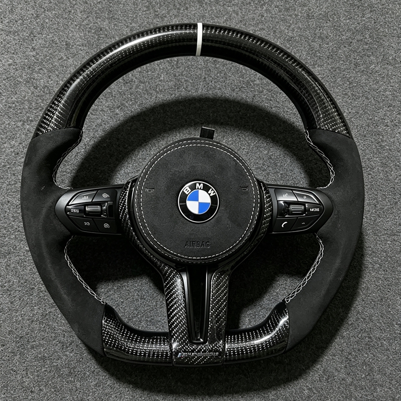 Carbon Fiber Alcantara Steering Wheel for BMW X1 X3 X4 X5 X6 F10 F18 F11 F12 F30 F20 M2 M3 M4 M5 M6 X5M X6M F80 F82 F34 E46