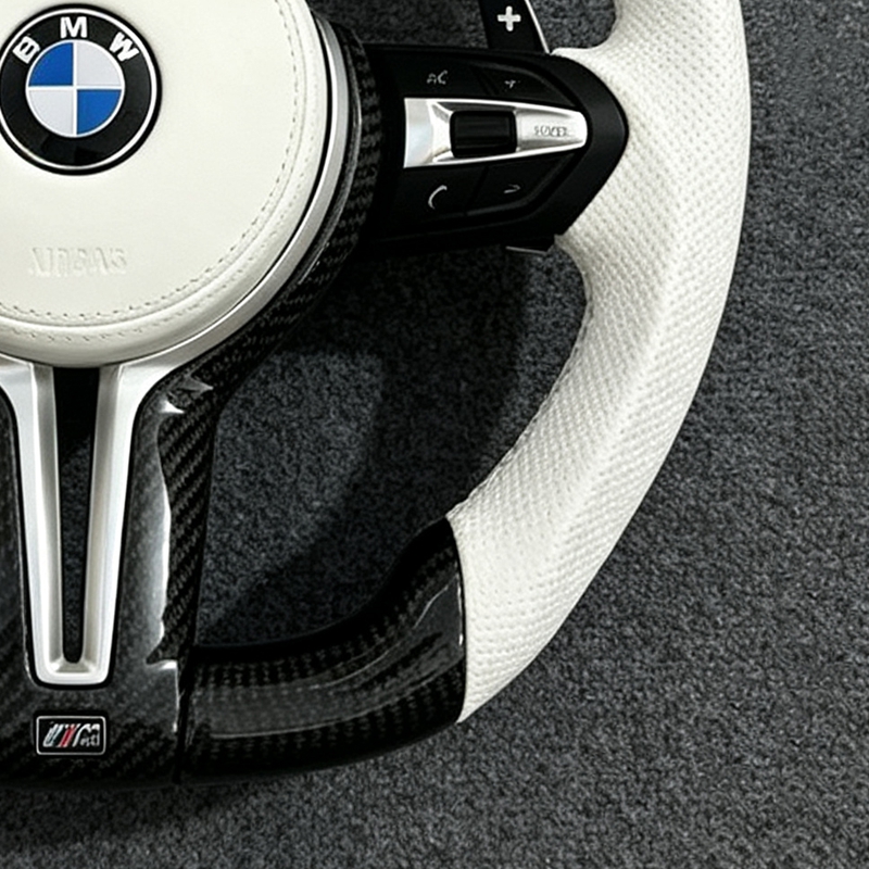BMW F30 F10 F31 F20 F25 F32 F36 Leather steering wheel with adaptive cruise control function without heating and vibration