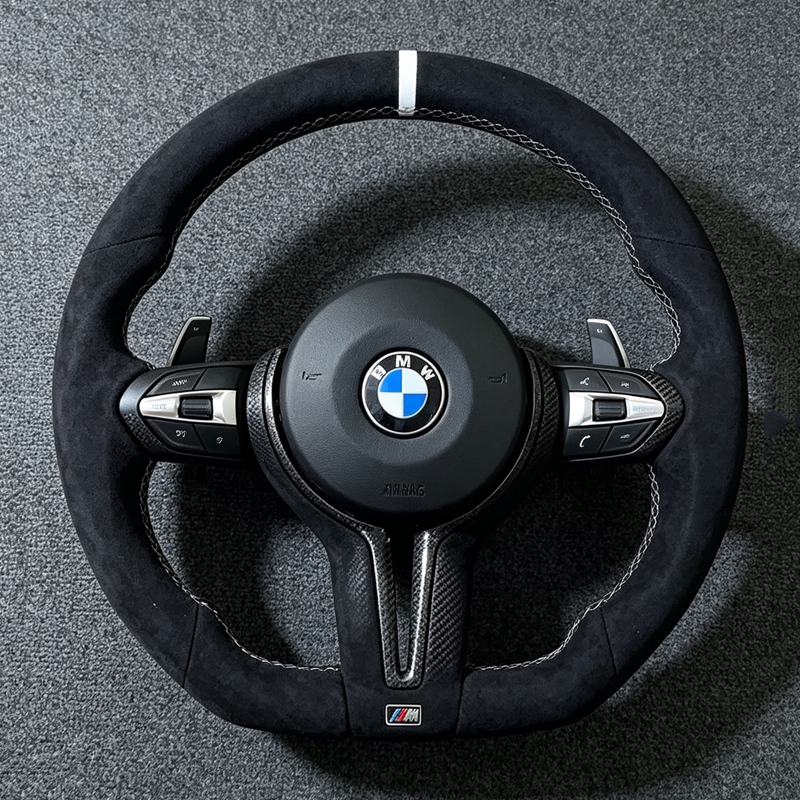 For BMW M3 M6 F10 F11 F15 F16 F22 F30 F31 F32 F33 F34 F80 F82 F83 F85 F86 F87 E60 E90 E70 E80 Alcantara M Steering Wheel 