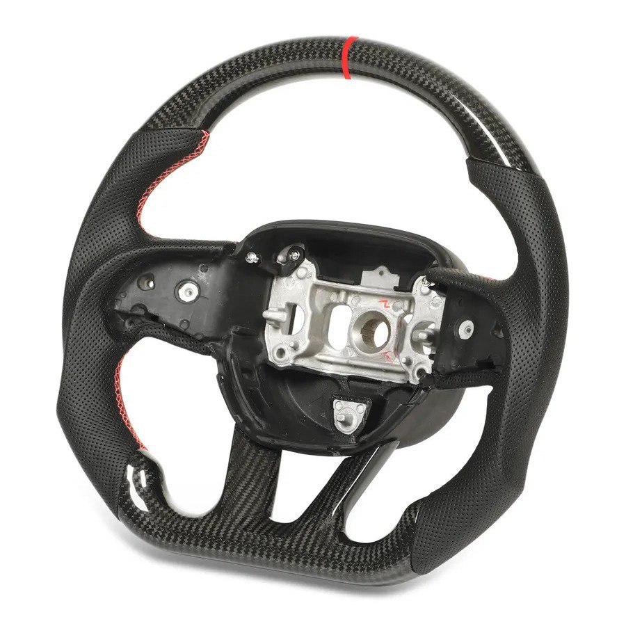 Carbon Fiber Steering Wheel for 2015-2023 Dodge Challenger Hellcat Charger SRT Jeep Grand Cherokee Durango SRT Car