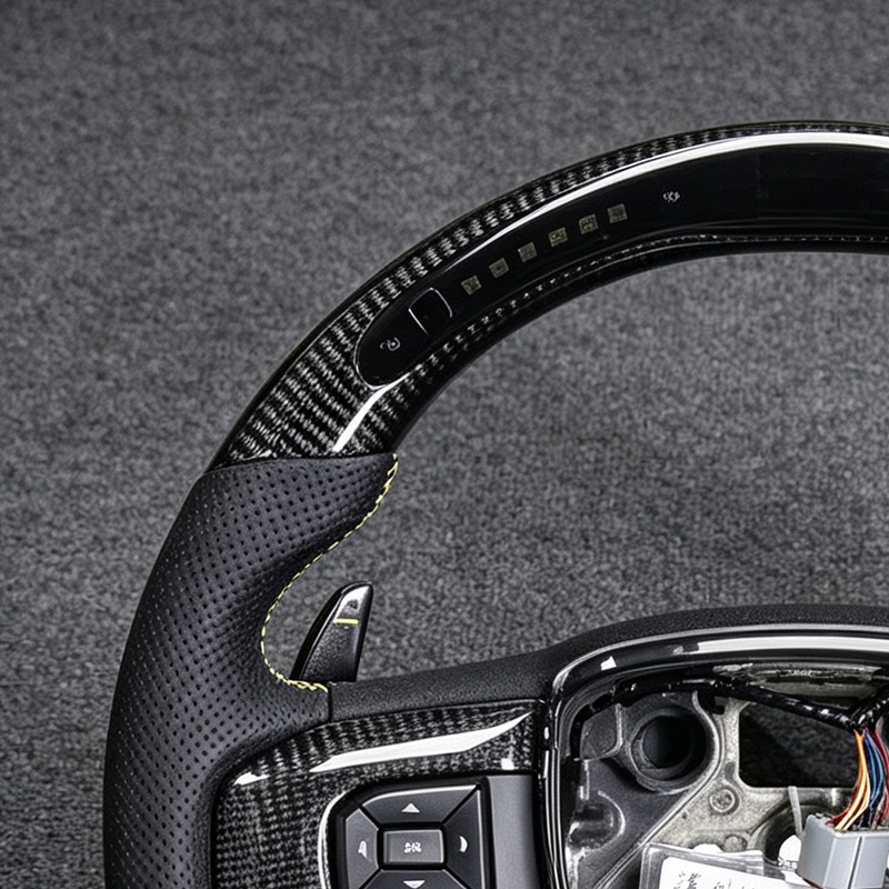 F250 F350 F450 23+ Truck Parts Truck Interior Accessories Racing Style Custom Real Carbon Fiber Steering Wheel