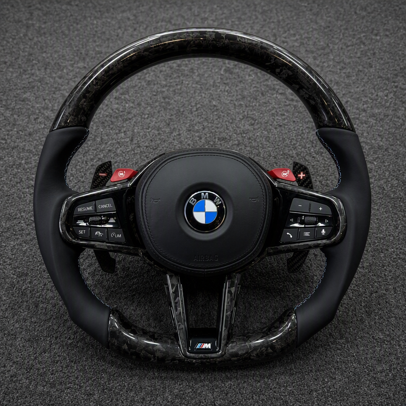 Custom Perforated Nappa Leather Real Carbon Fiber LED Steering Wheel for BMW Z4 G29 2019–2026 -JIONX