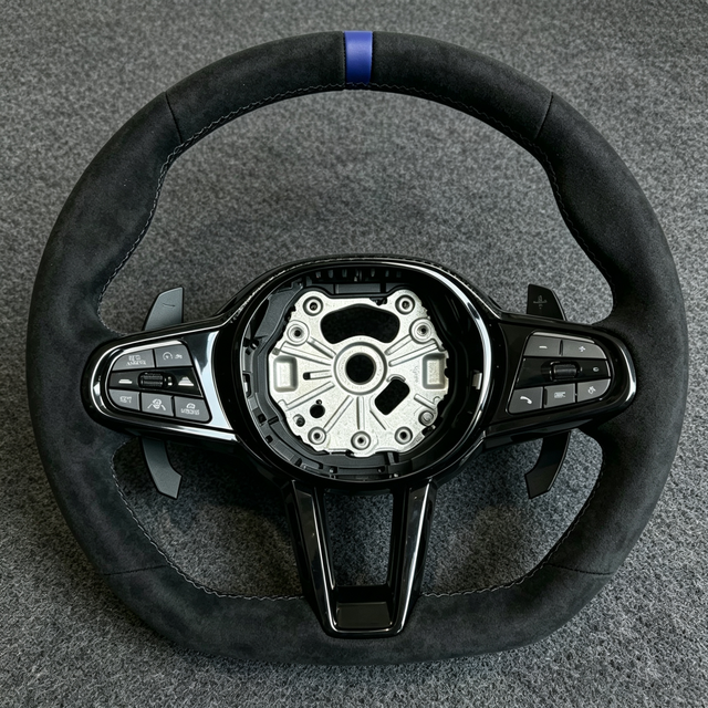 Custom Alcantara Steering Wheel for BMW G20 G28 G22 G23 G80 G82 G30 G38 G32 X3 X4 X5 X6 X7