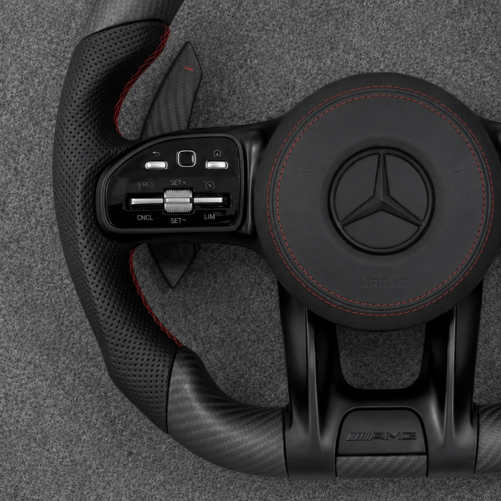 Customized Custom Carbon Fiber Leather Car Steering Wheel For Mercedes Benz W204 W205 W207 W211 W212 W213 W221 AMG Steering Whee