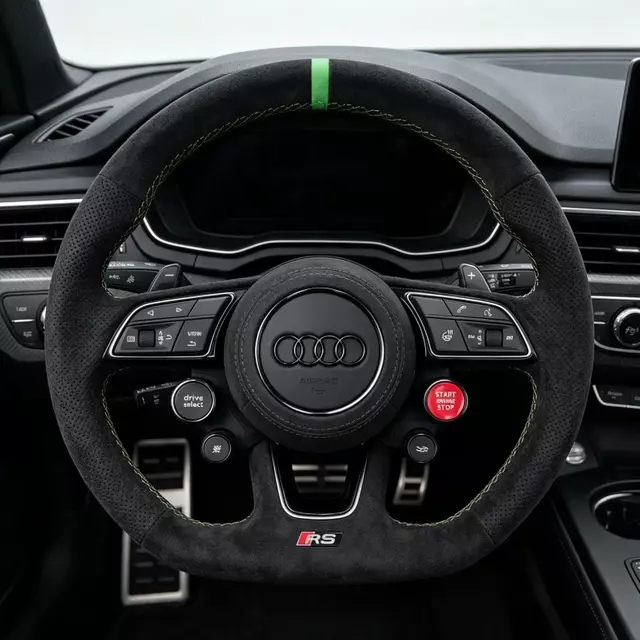 Alcantara Sport Steering Wheel Installed In Audi A4 A5 S4 S5 Interior Upgrade JIONX