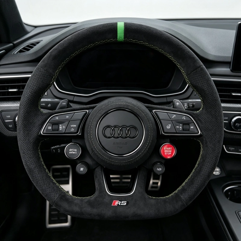 Alcantara Sport Steering Wheel Installed In Audi A4 A5 S4 S5 Interior Upgrade JIONX