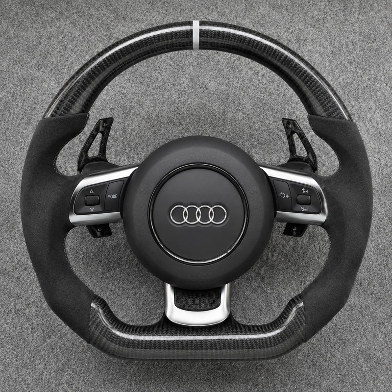 For Audi TT 8N 8J 8S TTS TT RS 1998-2023 Custom Real Carbon Fiber OEM-Style Steering Wheel | JIONX