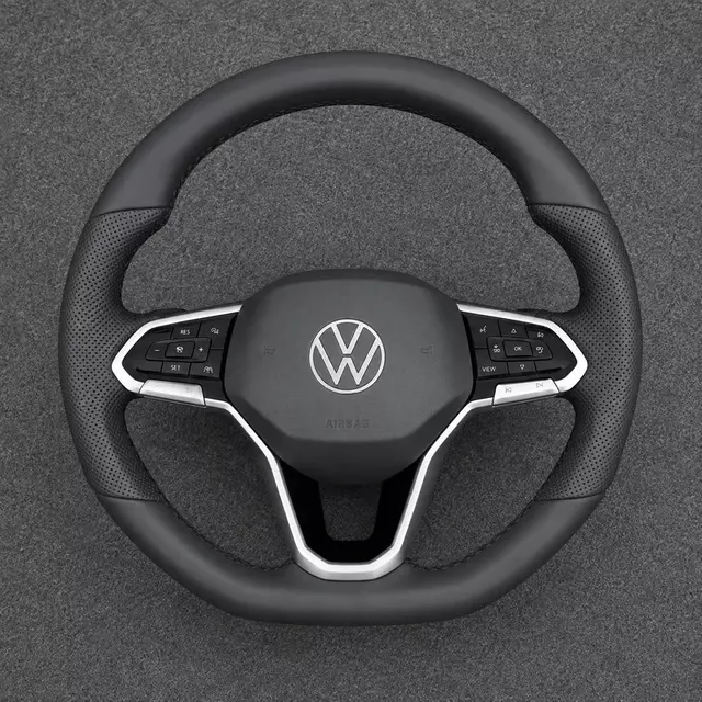 Volkswagen Golf MK8 GTI Golf R custom Nappa leather performance steering wheel with perforated grip