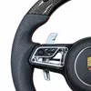 Custom Carbon Fiber Steering Wheel with LED Shift Lights for Porsche 911 (Cocoa/Tayneen)