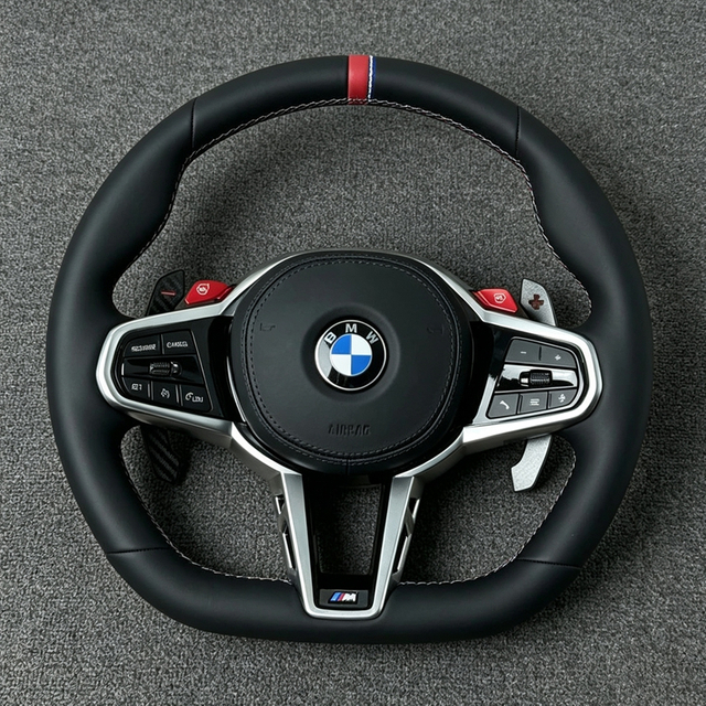 M Sports Leather Carbon Fiber Steering Wheel for BMW G30 G31 G32 X3 G01 X4 G02 M2 G87 M3 G80 M4 G82 G42 G20