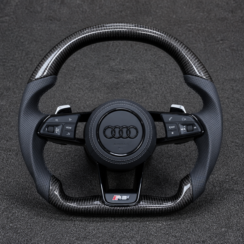 For Audi R8 42 4S 2006-2024 Custom Forged Carbon Fiber LED Steering Wheel | JIONX
