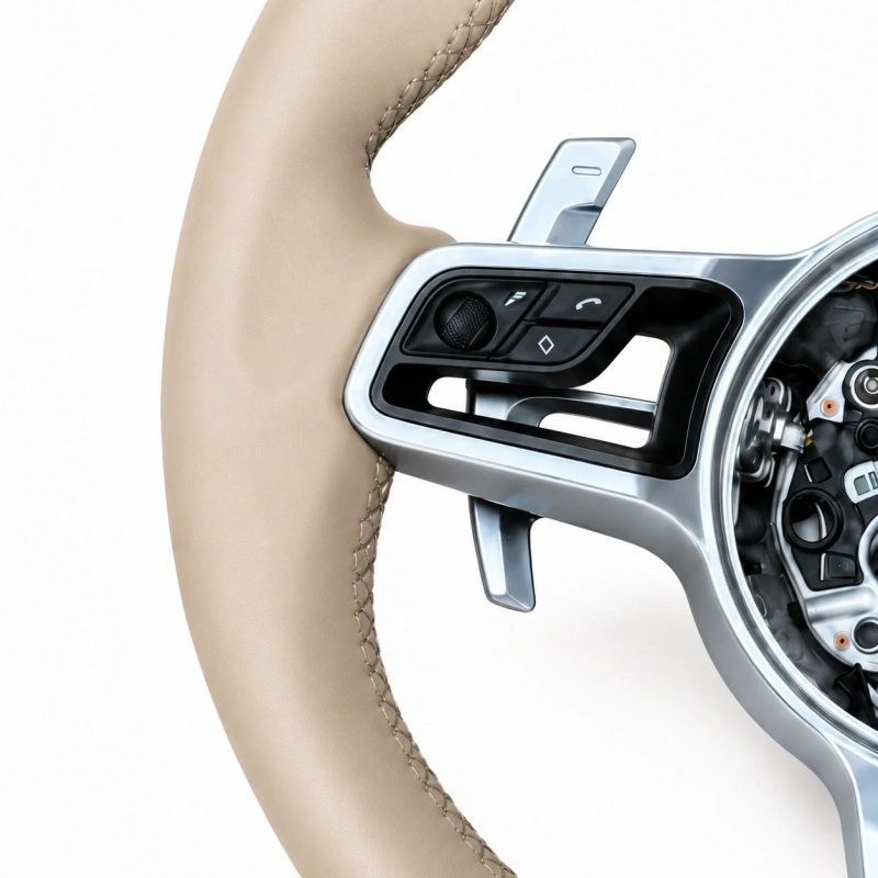 Sports Leather Steering Wheel Suitable for Porsche Cayenne, Macan, Panamera, 996 911 718 987 970 958 991 And 981 Models